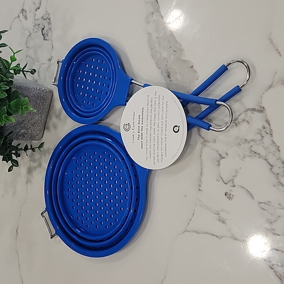 Cook's Essentials Collapsible Strainer Bundle | Blue | NWOB - Picture 2 of 3